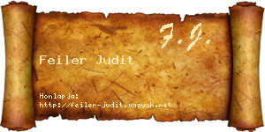 Feiler Judit névjegykártya